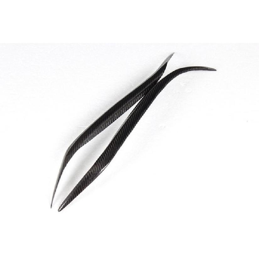 Carbon Fiber Front Headlight Eyelid Eyebrows Cover Trim for Mazda 3 4-Door 07-11