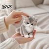 High Elastic Cotton Plush Simulation Cat Doll Keychain, Soft Skin Friendly Stuffed Animal Decorative Toy Pendant, Kitten Plushie Bag Charm for