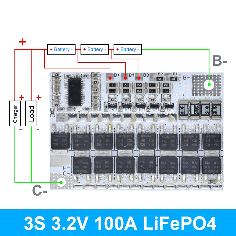 3s/4s/5s BMS 12V 16.8V 21V 100A Li-Ionen LMO Ternäres Lithium-Akku-Schutzschaltungsplatine Li-Polymer Ausgleichsladungsmodul