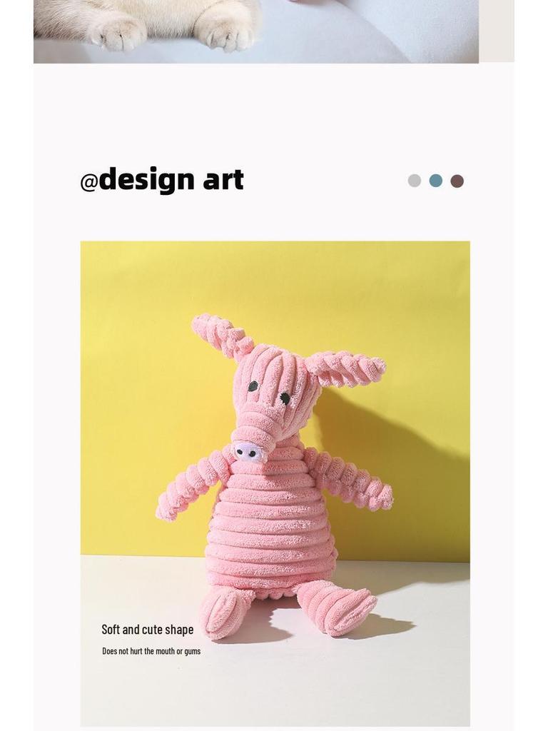 Interactive Cartoon Animal Plush Toy - Bite-Resistant Teething and Sounding Toy for Dogs, Ideal for Boredom Relief