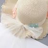 Lace Children Beach Straw Hat Wide Brim Fisherman Hat Sweet Sun Hat  for 2-8 Years Kids