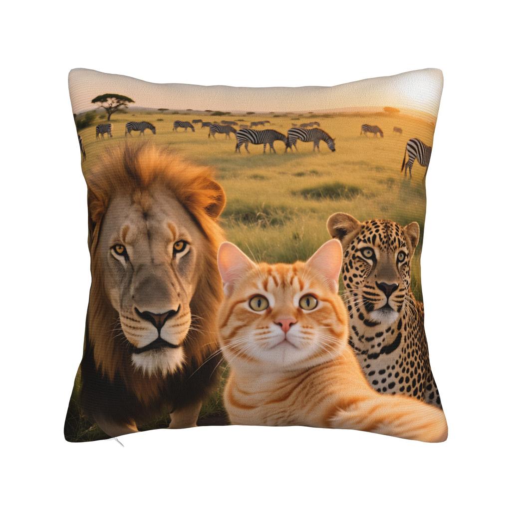 Pillow Cover Christmas Kittens (2)  Cute Funny Pillow Case For Sofa Couch Bed Living Room Pillowcases