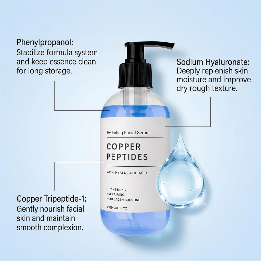 Hydrating Facial Serum: Deeply Penetrates for a Refreshing, Lightweight, Non-Clogging Feel.