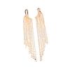 18k Echtgold Plattierte Silbernadel Wassertropfen Fransen Ohrringe Europäischer und Amerikanischer Kalter Wind Stecker Ohrringe Trendige Ohrringe Damen