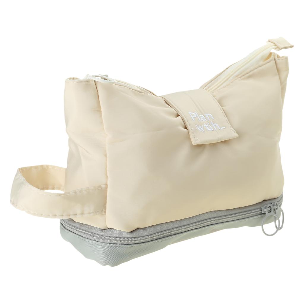 Large Capacity Pencil Pouch Double Layer Pencil Case Foldable Pen Bag Simple Pencil Bag Back To School Supplies