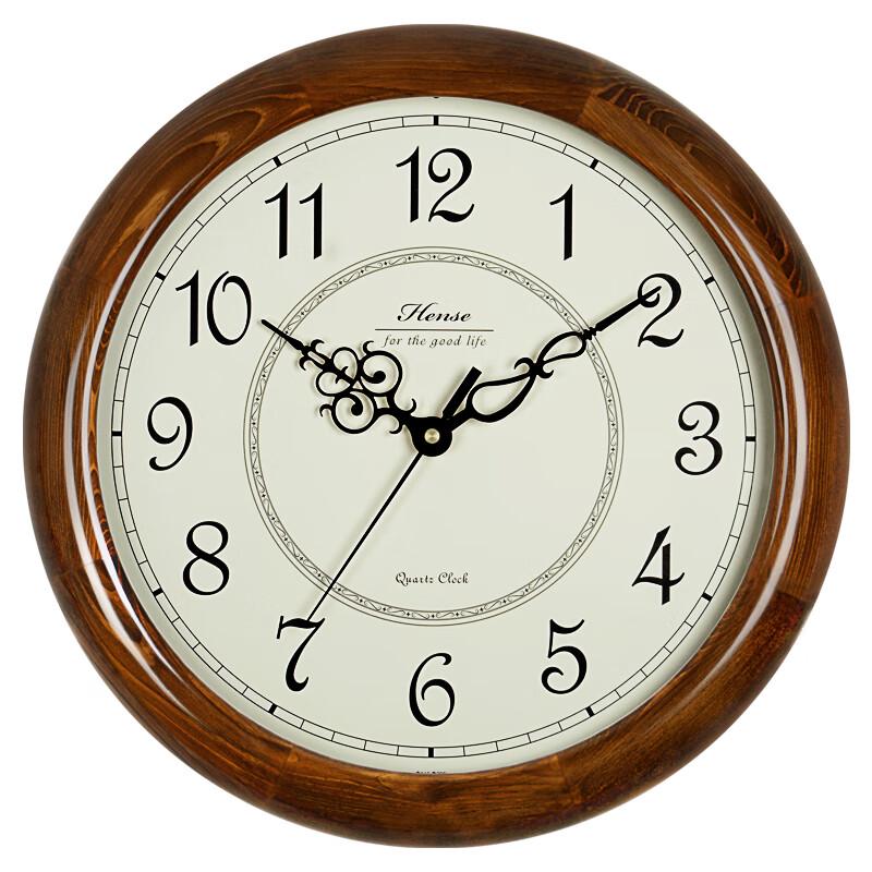 Hense Vintage Solid Wood Silent Wall Clock