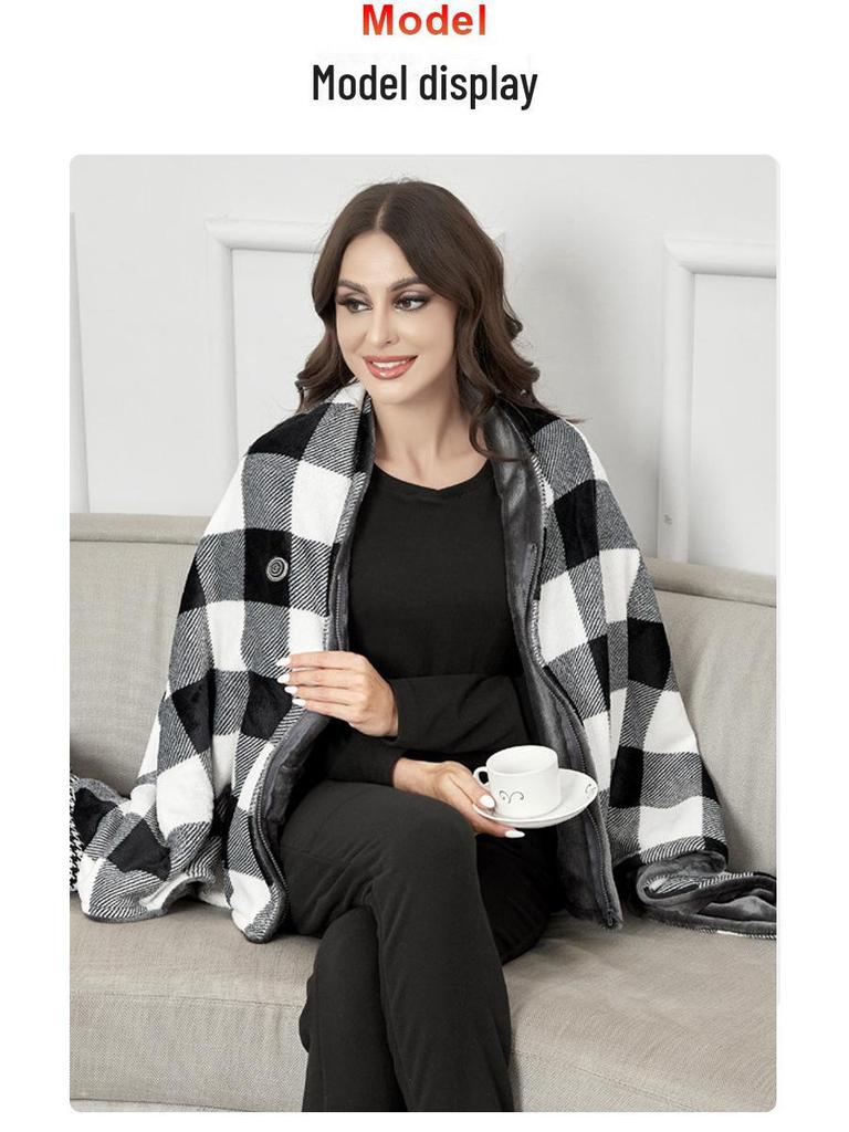 Multifunksjonelt USB-varmeteppe og sjal for kontoret