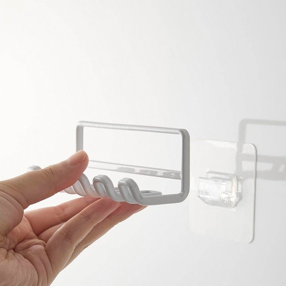 4 Slots Multi-head Toothbrush Holder Metal Wall Mounted Electric Toothbrush Holder Space Saving Self Adhesive