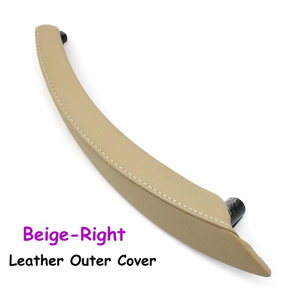 Interior Left/Right Passenger Door Pull Handle Leather Outer Cover Replacement For BMW X5 X6 E70 E71 E72 2007-2014