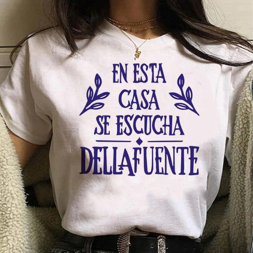 Dellafuente Printed Tshirt Casual Round Neck Short Sleeved Womens Fashionable Loose Short Sleeved Trendy Womens Clothing Tops