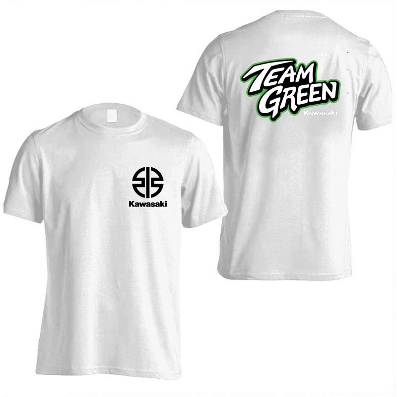 Kawasaki Motorrad Logo Rennteam Herren Sommer T-Shirt 100% Baumwolle Damen T-Shirt 2025 Neue Mode Sport Herren Oberteil XL
