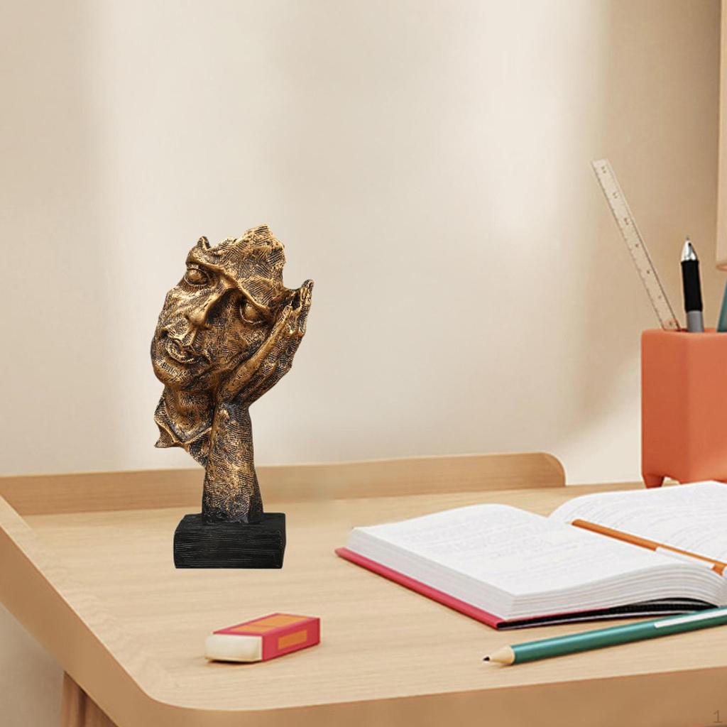 Escultura de Cara Abstracta Elegante Acento de Decoración para el Hogar