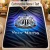 Flannel BlanketNewcastle United FC Custom Name Text Personalized Soft Warm Throw Blanket Home Decor Gift