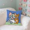 Cartoon TToms And JJerrys Case Plush Fabric Soft Pillowcase Double Sided Print Cushion Cover Household Gifts