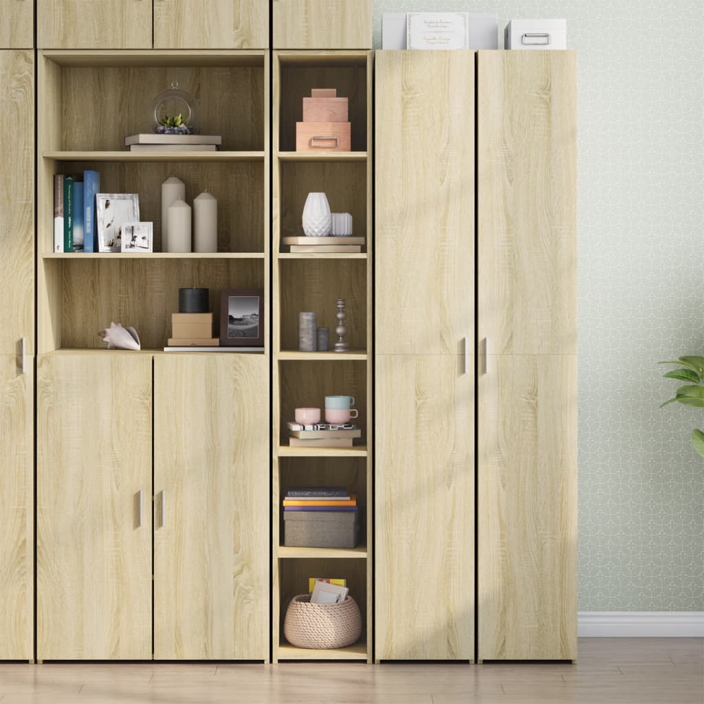 Highboard in Sonoma Oak Finish 30 x 41 x 185 cm Particleboard