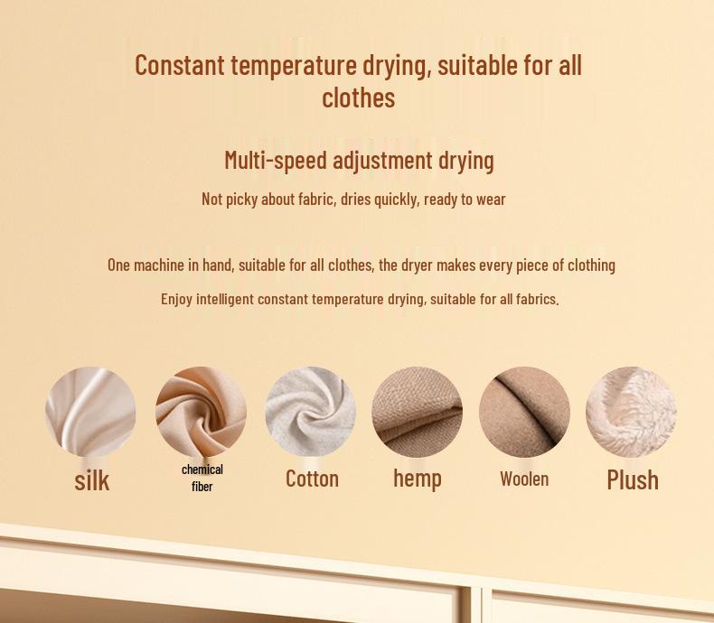 2025 Portable Travel Clothes Dryer with Washable Fan Timer for Cross-Border Use