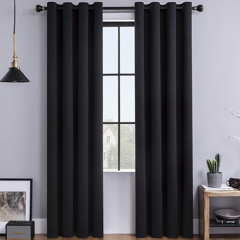 Vorhänge Nordisches Wohnzimmer Schlafzimmer Einfarbig Hochpräziser Verdunkelungsvorhang Fertigprodukt