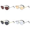 Metal Frameless Sunglasses With Gray Pc Lenses Uv400 For Fashionable Sun Protection