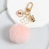 Beautiful Plush Bobble Keychains Cartoon Bear Fashionable Gold Color Ornament Present for Friends Party Favors
