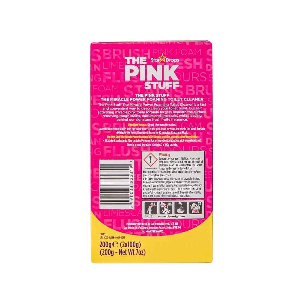 Proszek do czyszczenia toalety WC aktywna piana The Pink Stuff 3 sztuki