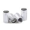For Volkswagen 4pcs Car Wheel Tire Valve Caps Tyre Rim Stem Airdust Cover For Volkswagen VW Passat b6 b8 Tiguan Polo R Line GTI Golf 5 7 Caddy