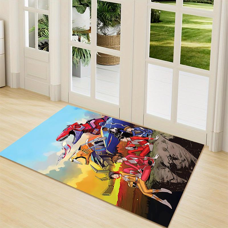 1Pc Power Rangers Teamup Carpet Rug Customizable Soft Washable Antislip Home Living Room Sofa Mats Personalized Rug 0917261