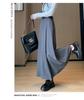 Damen High-Waist Plissee-Midi-Rock mit Gürtel - Elegant A-Linie für Frühling & Herbst