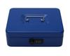 Indian Factory Iron Cash Box with Combination Lock, Money and Coin Organizer for Shop, Office and Home, Blue, 27.8 X 25.4 X 11.6 Centimeters