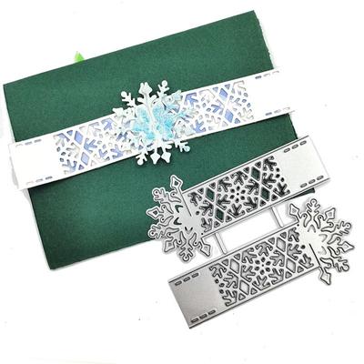 Fustella in rilievo Fiocco di neve natalizio Biglietto d'auguri Segnalibro Scrapbooking Fustella fai da te Fustella in acciaio al carbonio