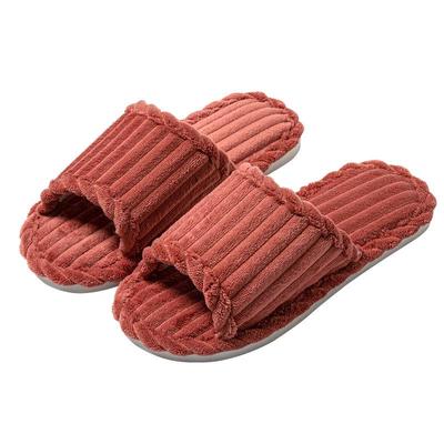 Corduroy Unisex Open Toe Slippers for Indoor & Outdoor Use