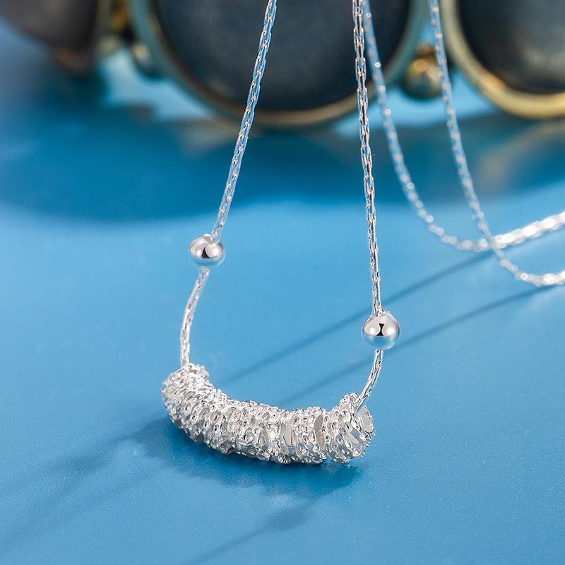 S925 Sterling Silver Necklaces For Women Simple Minimalist Pendant Necklaces Cross Ball Circle Necklace Birthday Gift