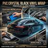Glossy Black Self-adhesive Vinyl Sticker Circular Film Auto DIY Decal Bubble Free Air Free Car Body Styling Decor Accessories