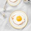 Disposable Tableware Beautiful Plastic Plate Disposable Dinner Plate And Dinner Plate Set Gold Trim Pattern