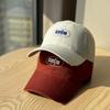 The New Simple Small Letter Embroidered Baseball Cap for Women, with a Washed Soft Top and Wide Brim, Is Perfect for Showing Off a Large Face and Is