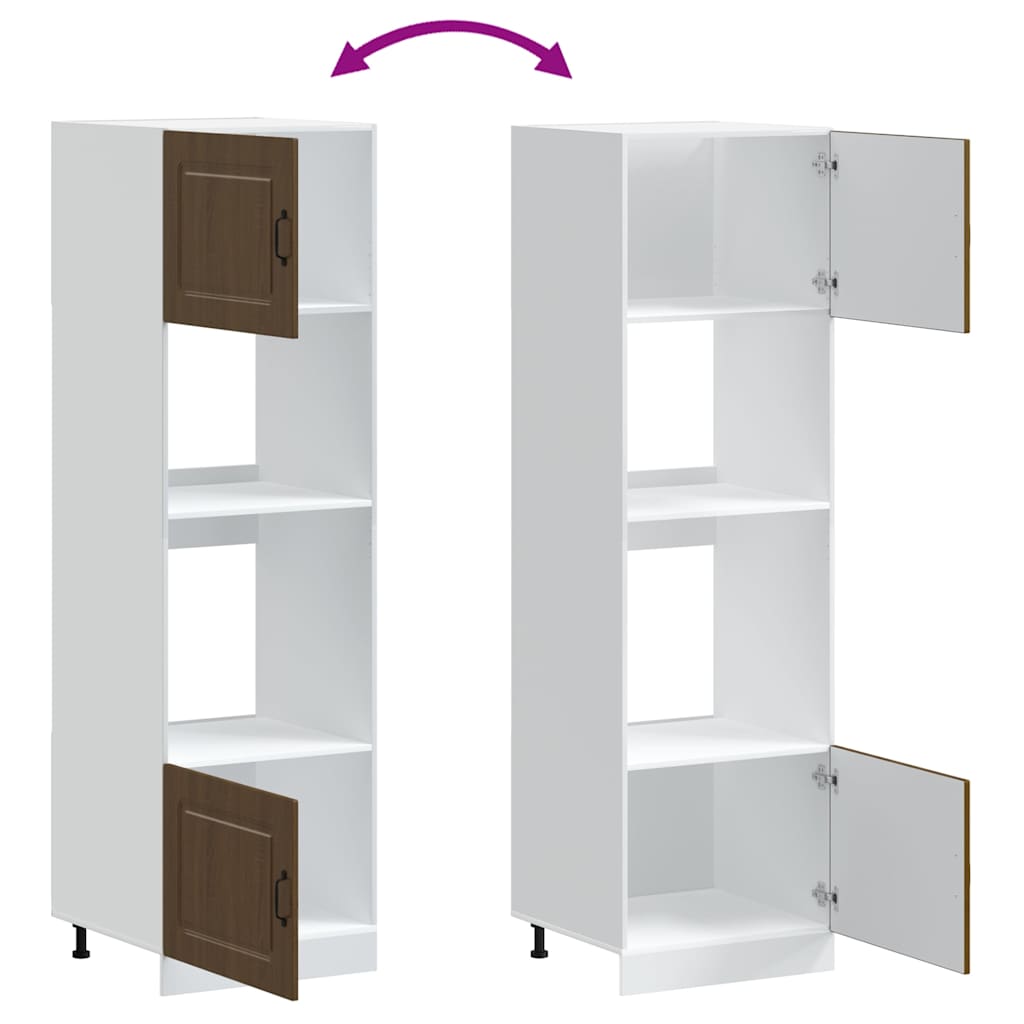Muebles de Cocina Kalmar 2 uds Tablero de Partículas Efecto Roble Marrón
