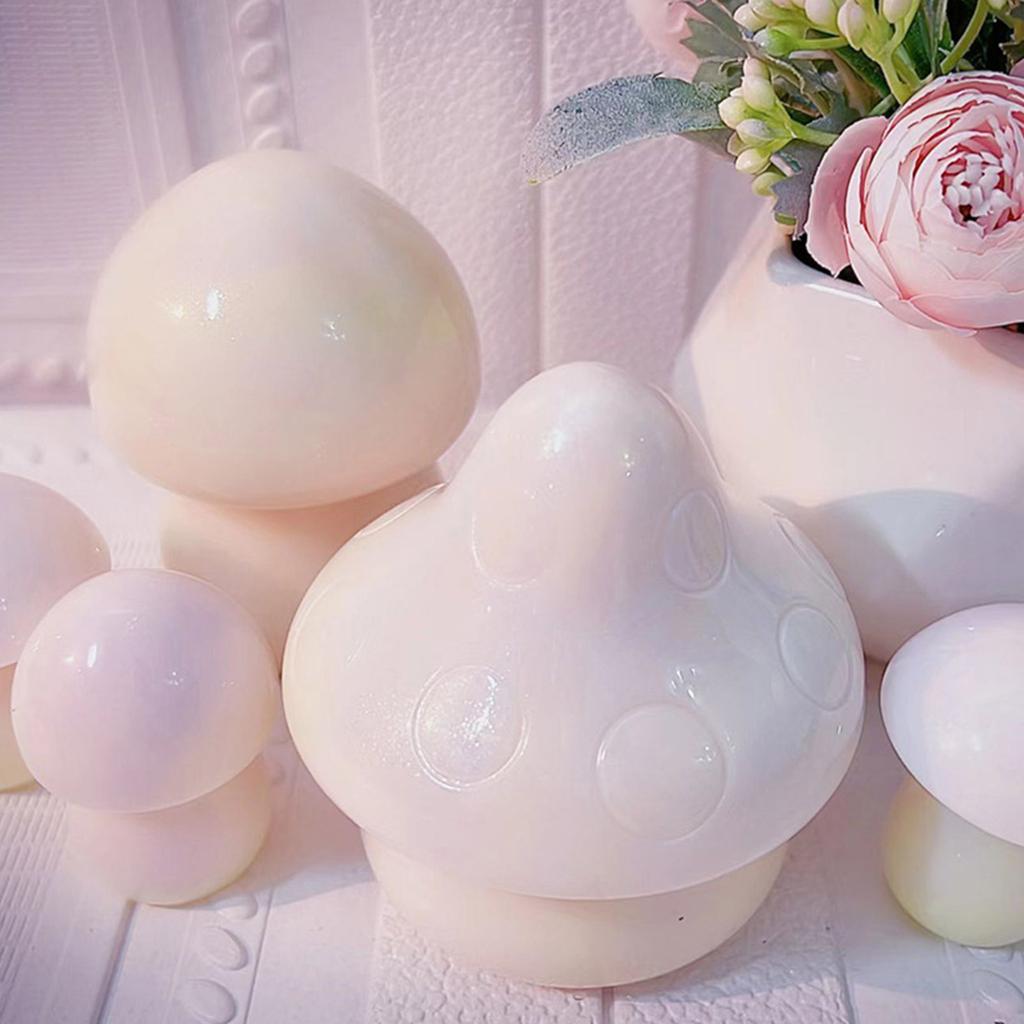 4Pcs Silicone Molds for Mushroom Ornaments Cute Resin Epoxy Molds DIY Keychain Charm Mushroom Molds House Orament Craft