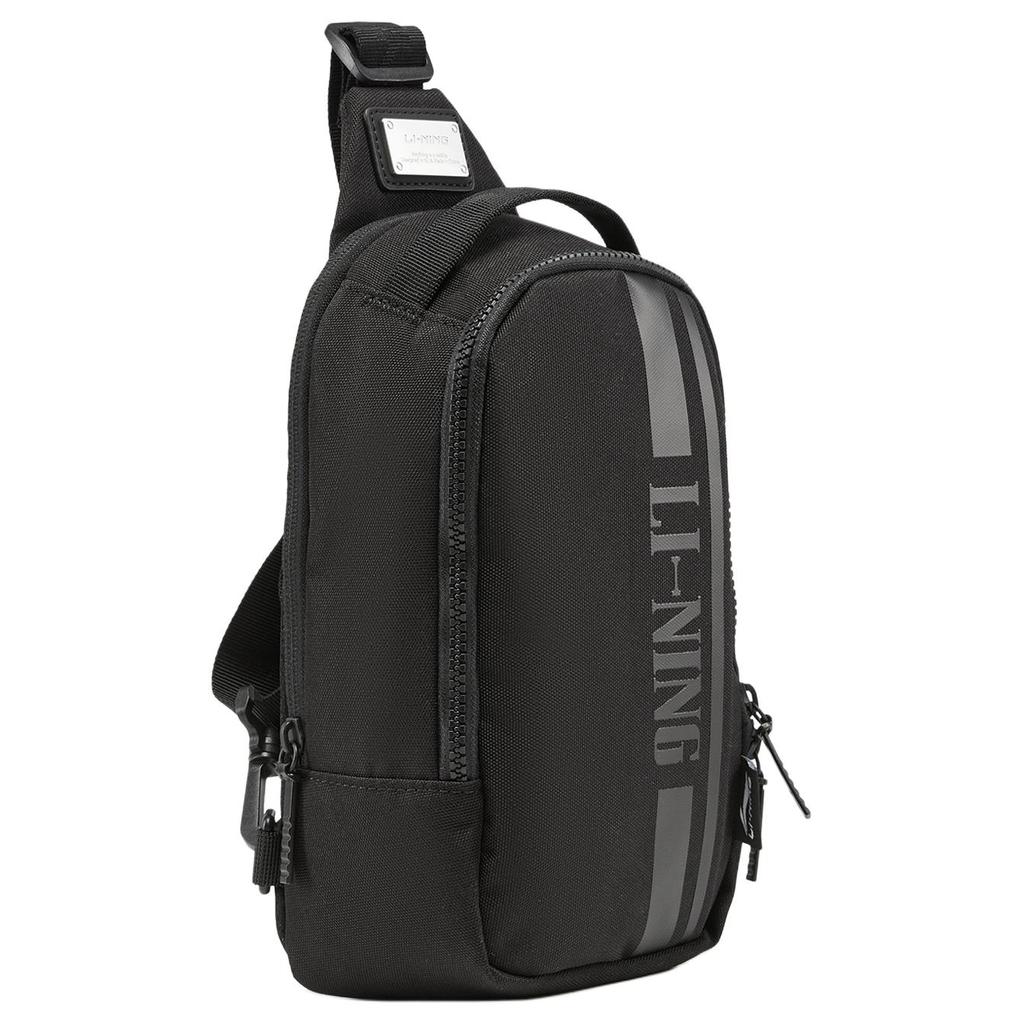 Li Ning Polyester Sling Bag Unisex Black ABDW193-1