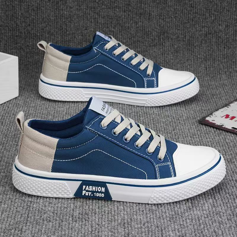 Men's Breathable Fabric Casual Canvas Shoes,Low Top Lace Up Outdoor Sneakers,Fashion Slip On Shoes.