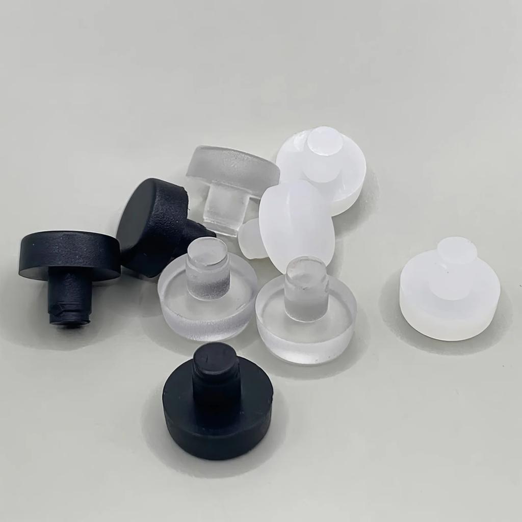 50Pcs M5 M6 Glass Top Table Furniture Embedded Bumper with Stem Rubber Screw Hole Plug Anti Slip Foot Pads Cabinet Door Grippers