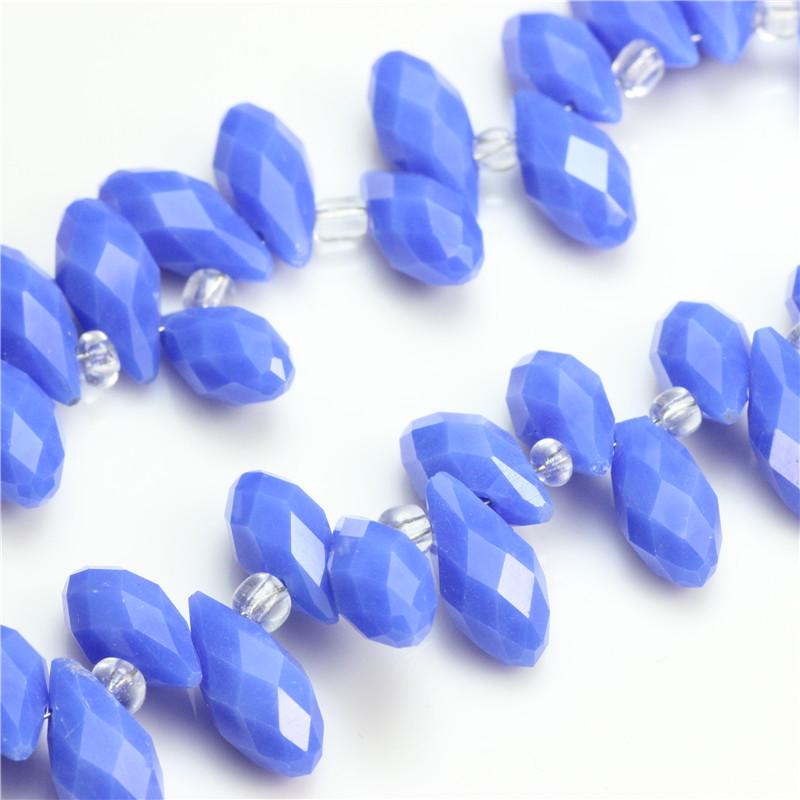 Crystal Glass Teardrop Beads 6x12MM Horizontal Hole for Handmade Jewelry DIY.