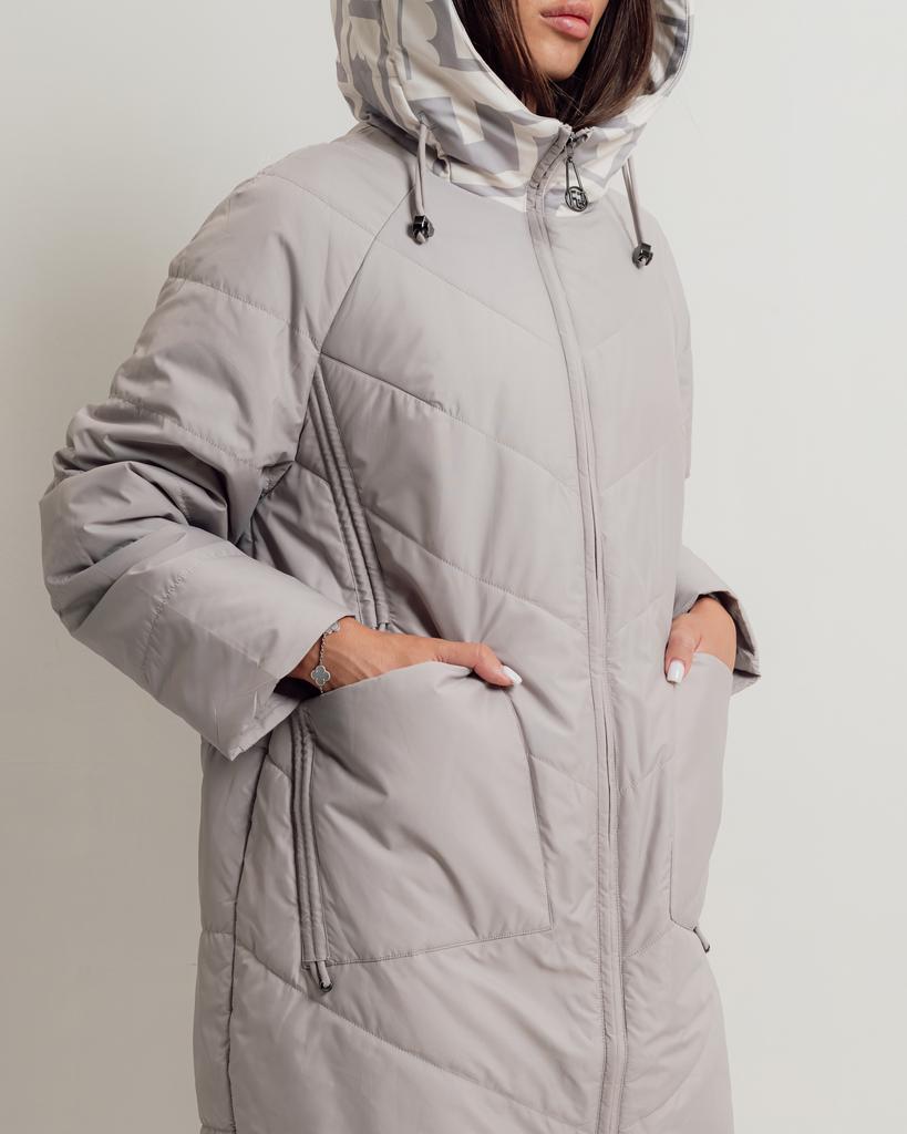 Jacket Long Demisezonnaya Jc.Rosy Pink 2926 50 Light Gray