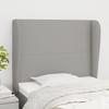 VidaXL Headboard with Ears Light Grey 103x23x118-128 Cm Fabric3117666