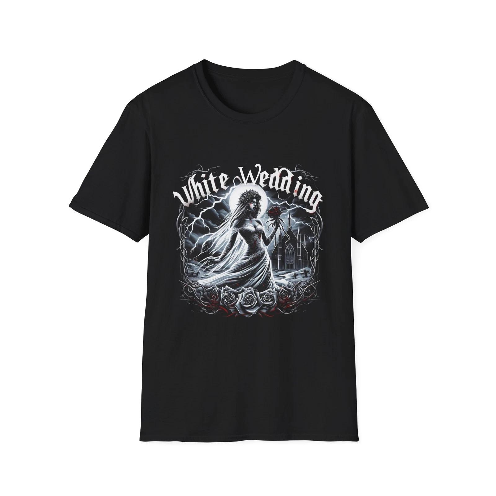 Men s and Women s T-shirts Billy Idol White Wedding T-Shirt – 80s Rock Rebel Tee S