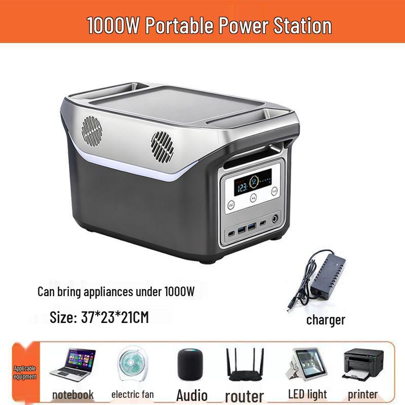 220V Portable Solar Power Supply: 2000W Large Capacity for Household Emergency & Lighting