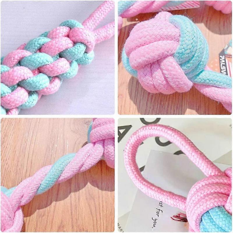 Seil Hundespielzeug, 4 Stück Unzerstörbare Hundespielzeuge für Welpen & kleine Hunde, Kauspielzeuge Zahntrainingsspielzeug Interaktives Spielzeug - Natürliche Baumwolle (Seilspielzeug - 4 Stück)