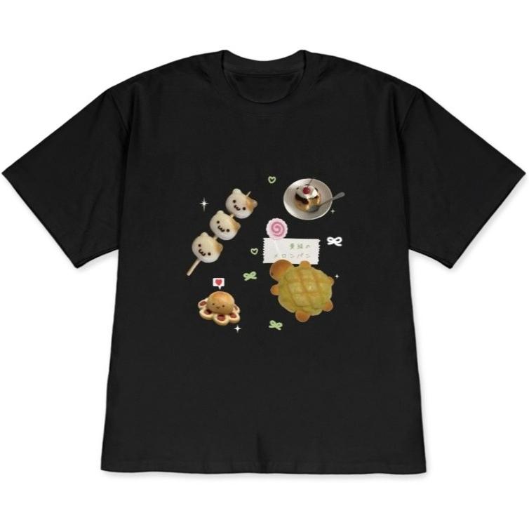 

Kawaii Short Sleeves TShirt Cute Soft Aesthetic Coquette Cottagecore Foodie Cat Lover Casual Streetwear Graphic Tee Top Y2k Top S