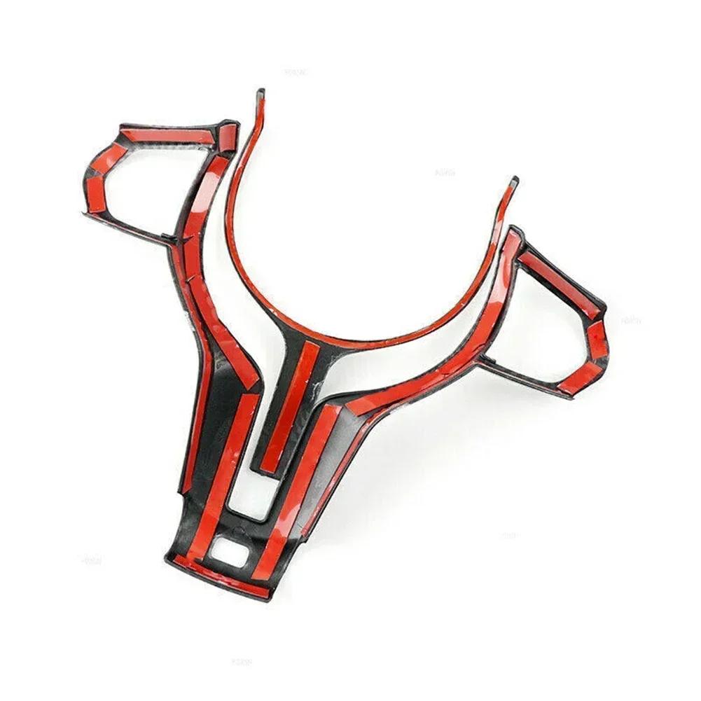 Front Steering Wheel Cover Trim For BMW F Chassis F22 F30 F32 F10 F12 F15 Auto Steering Wheel Decor Decal Carbon Fiber