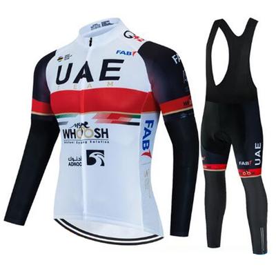 Uae Pro Team Autumn Long Sleeve Cycling Jersey Set Bib Pants Ropa Ciclismo Clothing Bike Uniform Men Bicycle Clothes Mailllot