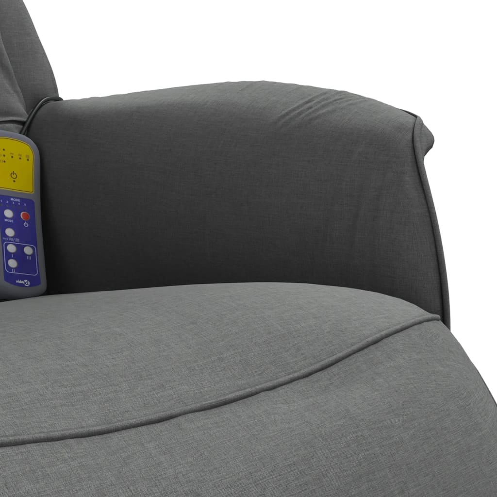 Vidaxl Recliner Armchair with Footrest, Dark Gray, Fabric