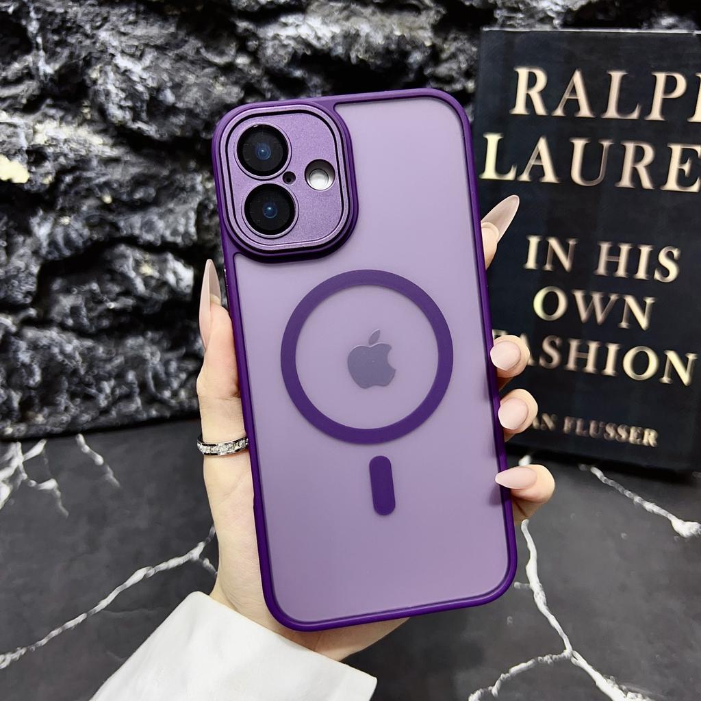 For IPhone 17 Promax Skin Texture Matte Magnetic Phone Case for Apple 16 Simple All Inclusive Anti Drop 15